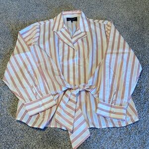 Jones New York woman stripped button down blouse, size 1X